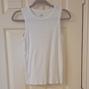 a.n.a White Ribbed Sleeveless Top